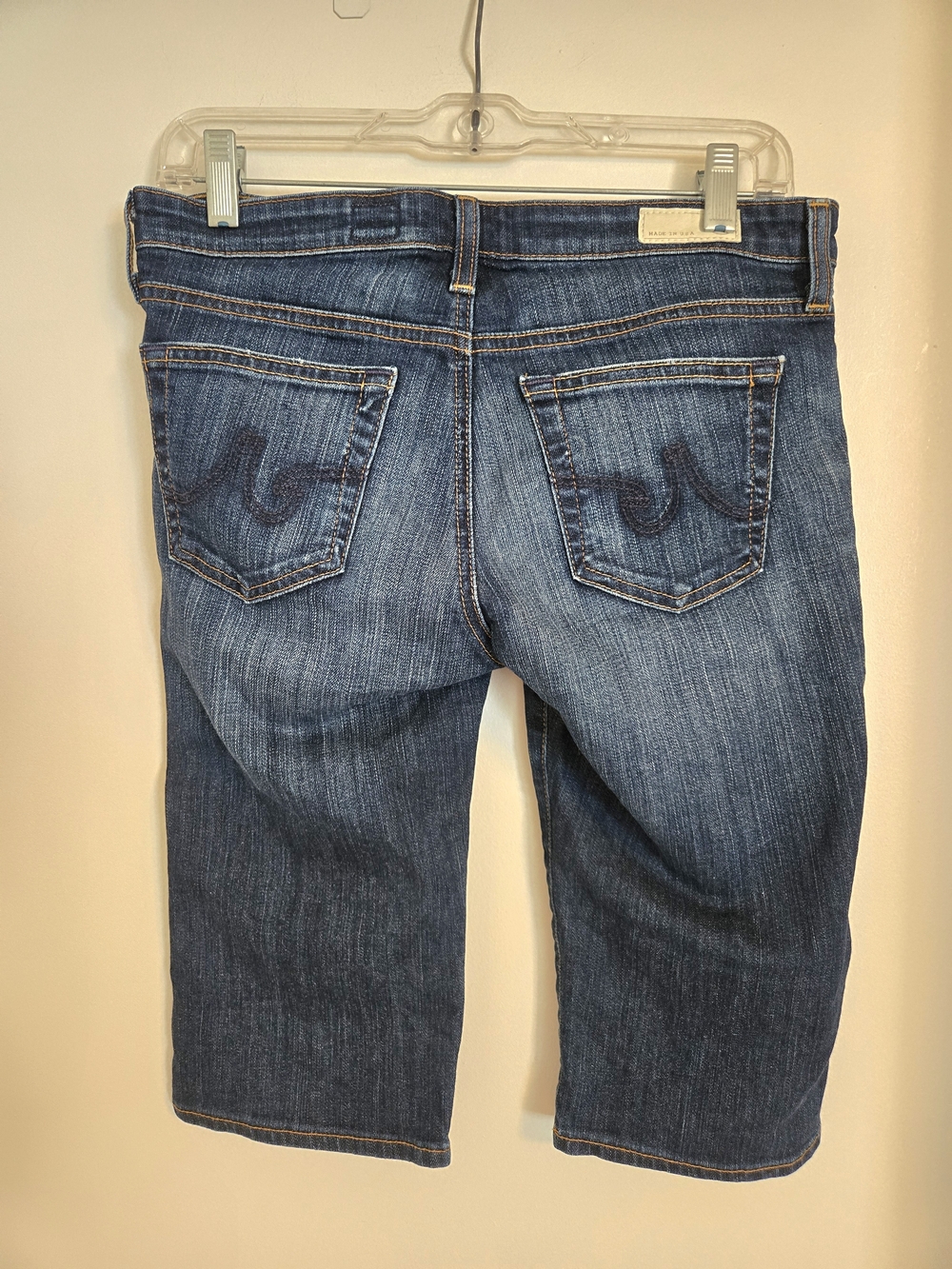 Ag Adriano Goldschmied Malibu Dark Blue Bermuda Shorts - Picture 3 of 6